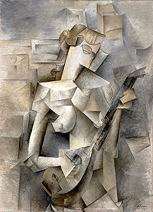 Girl with Mandolin de Picasso, 1910