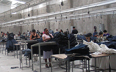 Una fábrica maquiladora en México