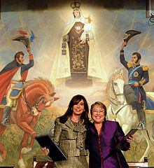Fernández de Kirchner y Michelle Bachelet